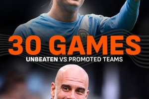 稳健！曼城面对在英超面对升班马已经连续30场比赛不败