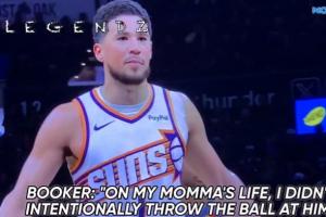 逼得没办法了！布克：我用我亲妈的命发誓 我不是故意球砸杰林威