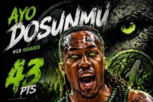 封神之战！道苏姆替补轰生涯新高43分 17中13凿穿掘金防线！