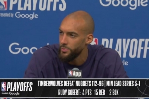 【完整版】戈贝尔：迪文和华子受伤我们很难受 要为他们赢下比赛