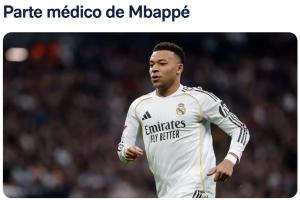 力争赶上国家德比！皇马官方：姆巴佩左腿半腱肌肌肉损伤