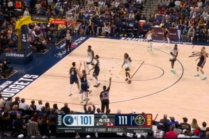 稳住局势！布劳恩三分&穆雷反击劈扣 掘金连拿5分打停森林狼