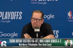 【完整版】纳斯：我们必须把球给低位的恩比德 乔治防守相当出色