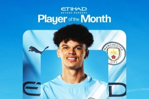 1球1助+5连胜！曼城官方：奥赖利当选球队4月最佳球员