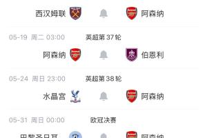 越来越紧张！TA：五月最后7天 会不会成为阿森纳队史最重要一周？